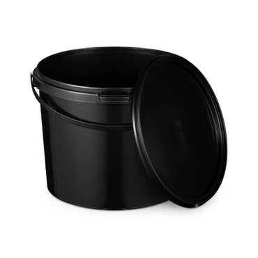 Eimer mit Deckel 30 20 10 5 3 1 0,5 L Schwarz Lebensmittelecht Eimer