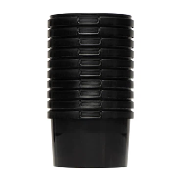 Eimer mit Deckel 30 20 10 5 3 1 0,5 L Schwarz Lebensmittelecht Eimer