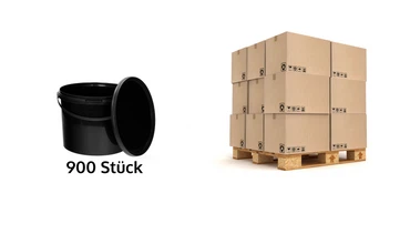 Eimer mit Deckel 30 20 10 5 3 1 0,5 L Schwarz Lebensmittelecht Eimer