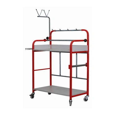 BenBow Mobiler Lackierwagen – Multifunktionaler Werkstattwagen mit Werkzeughalter und Ablagefächern