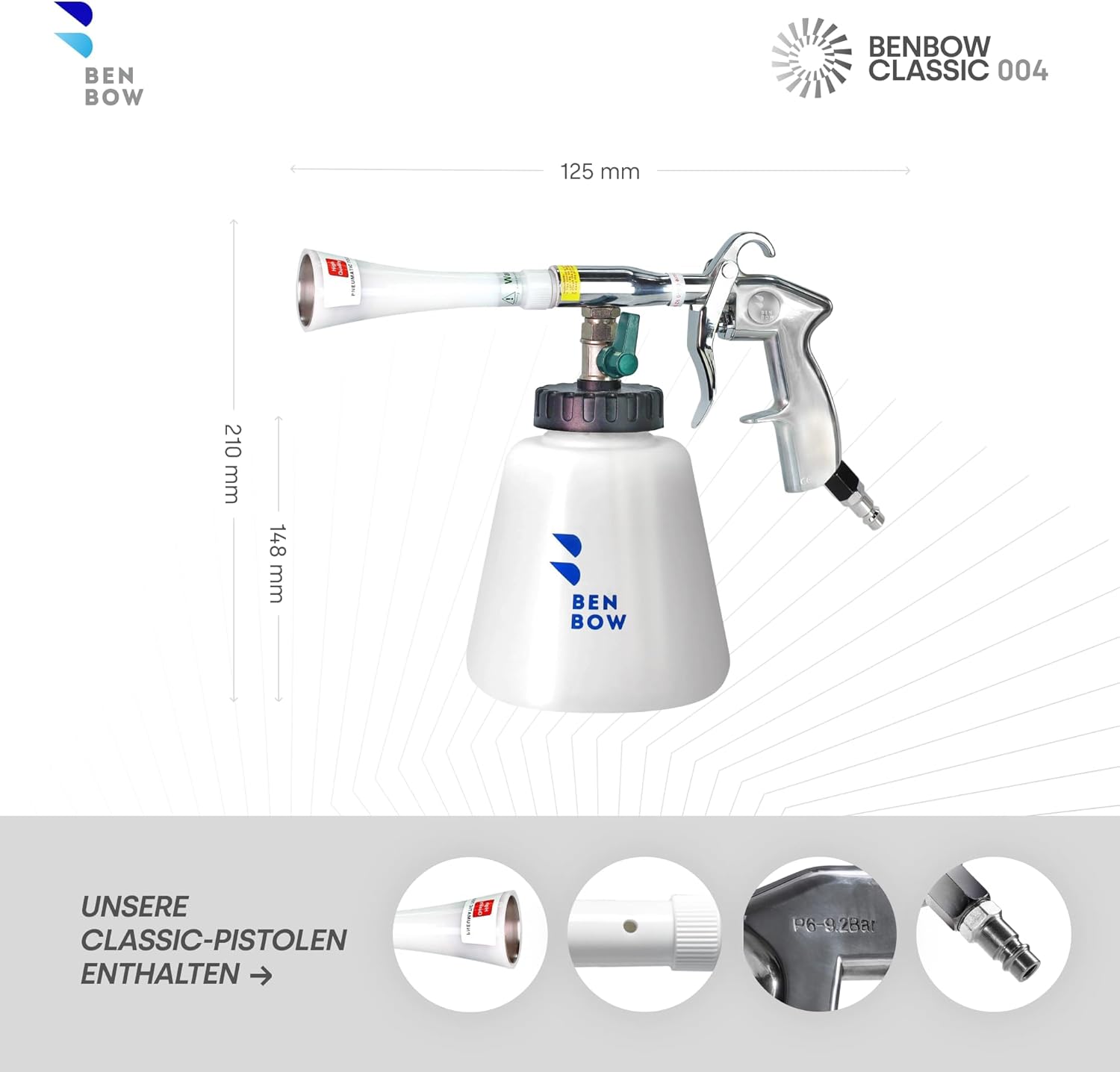 Tornador Reinigungspistole RP-90 ST - Druckluft Reiniger Mit Zubehör