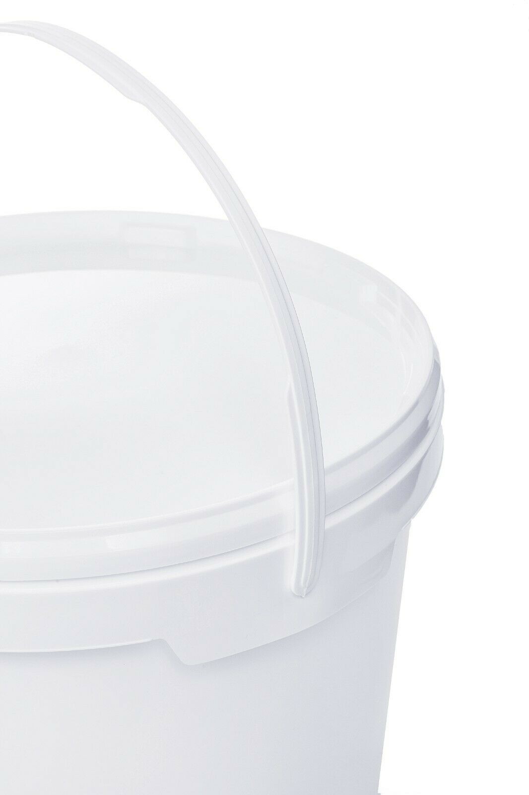 BAUPROFI 30L Weißes Fass Mit Deckel - Lebensmittelechter Aufbewahrungsbehälter Quadratisch