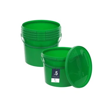 Eimer mit Deckel 30 20 10 1 0,5 L Grün Lebensmittelecht Eimer