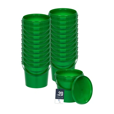 Eimer mit Deckel 30 20 10 1 0,5 L Grün Lebensmittelecht Eimer