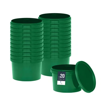 Eimer mit Deckel 30 20 10 1 0,5 L Grün Lebensmittelecht Eimer
