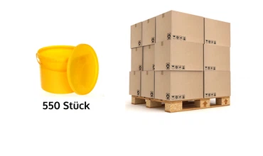 Eimer mit Deckel 30 20 10 1 0,5 L Gelb Lebensmittelecht Eimer