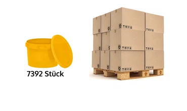 Eimer mit Deckel 30 20 10 1 0,5 L Gelb Lebensmittelecht Eimer