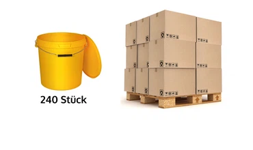 Eimer mit Deckel 30 20 10 1 0,5 L Gelb Lebensmittelecht Eimer