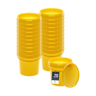 Eimer mit Deckel 30 20 10 1 0,5 L Gelb Lebensmittelecht Eimer