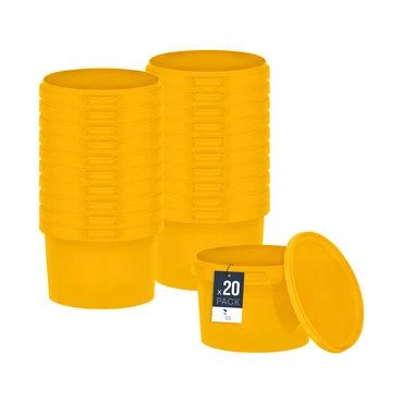 Eimer mit Deckel 30 20 10 1 0,5 L Gelb Lebensmittelecht Eimer