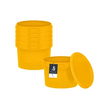Eimer mit Deckel 30 20 10 1 0,5 L Gelb Lebensmittelecht Eimer