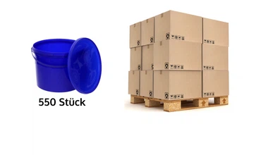 Eimer mit Deckel 30 20 10 1 0,5 L Blau Lebensmittelecht Eimer