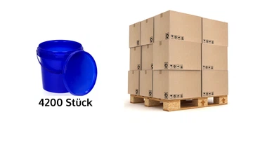 Eimer mit Deckel 30 20 10 1 0,5 L Blau Lebensmittelecht Eimer