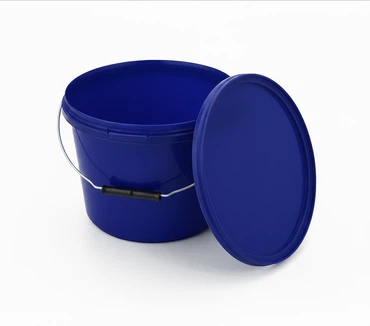 Eimer mit Deckel 30 20 10 1 0,5 L Blau Lebensmittelecht Eimer