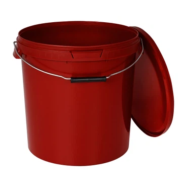 Eimer mit Deckel 30 20 10 1 0,5 L Rot Lebensmittelecht Eimer