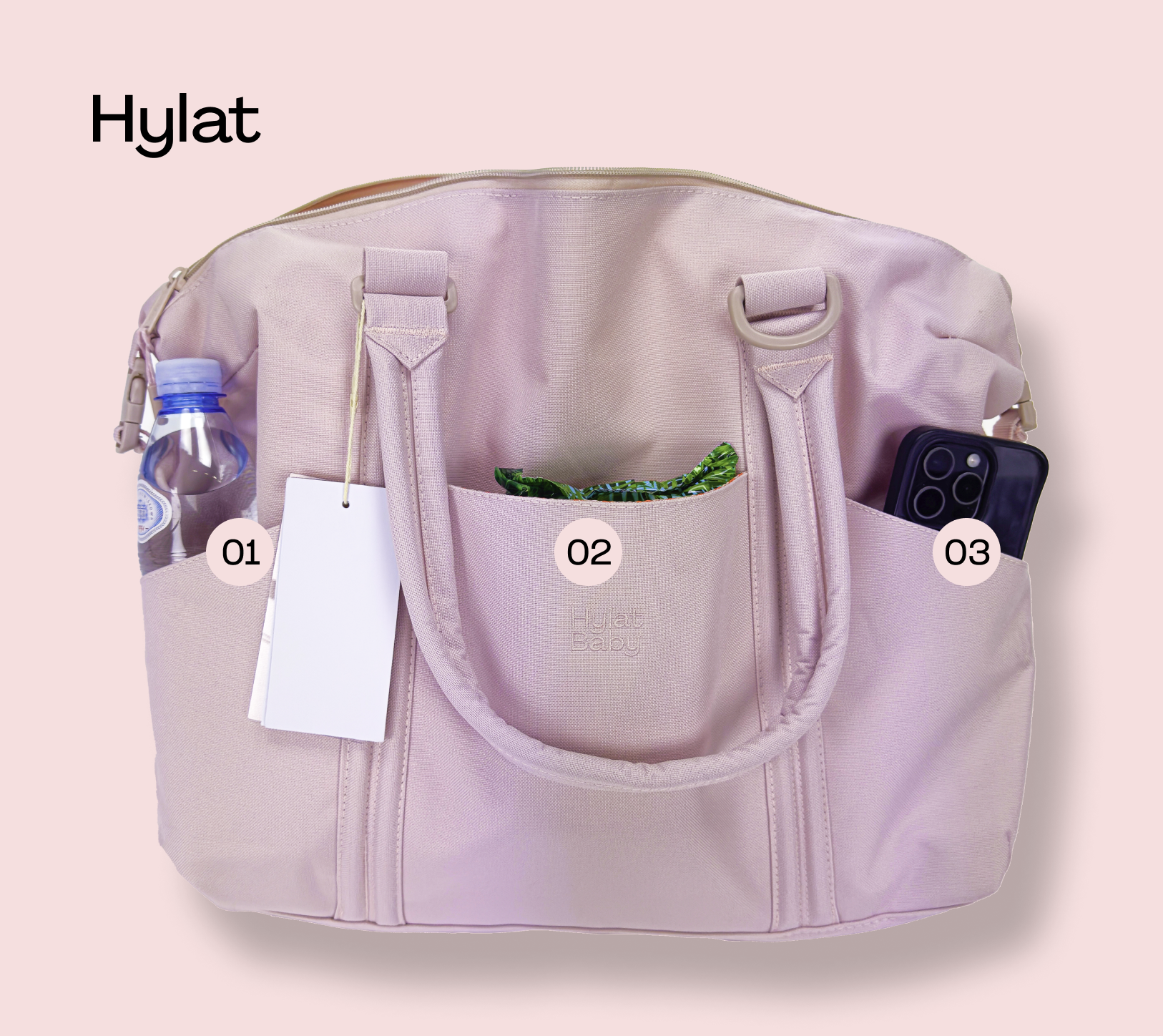 Lushandy Baby Wickeltasche - Multifunktionale Umhängetasche 33x23x10cm