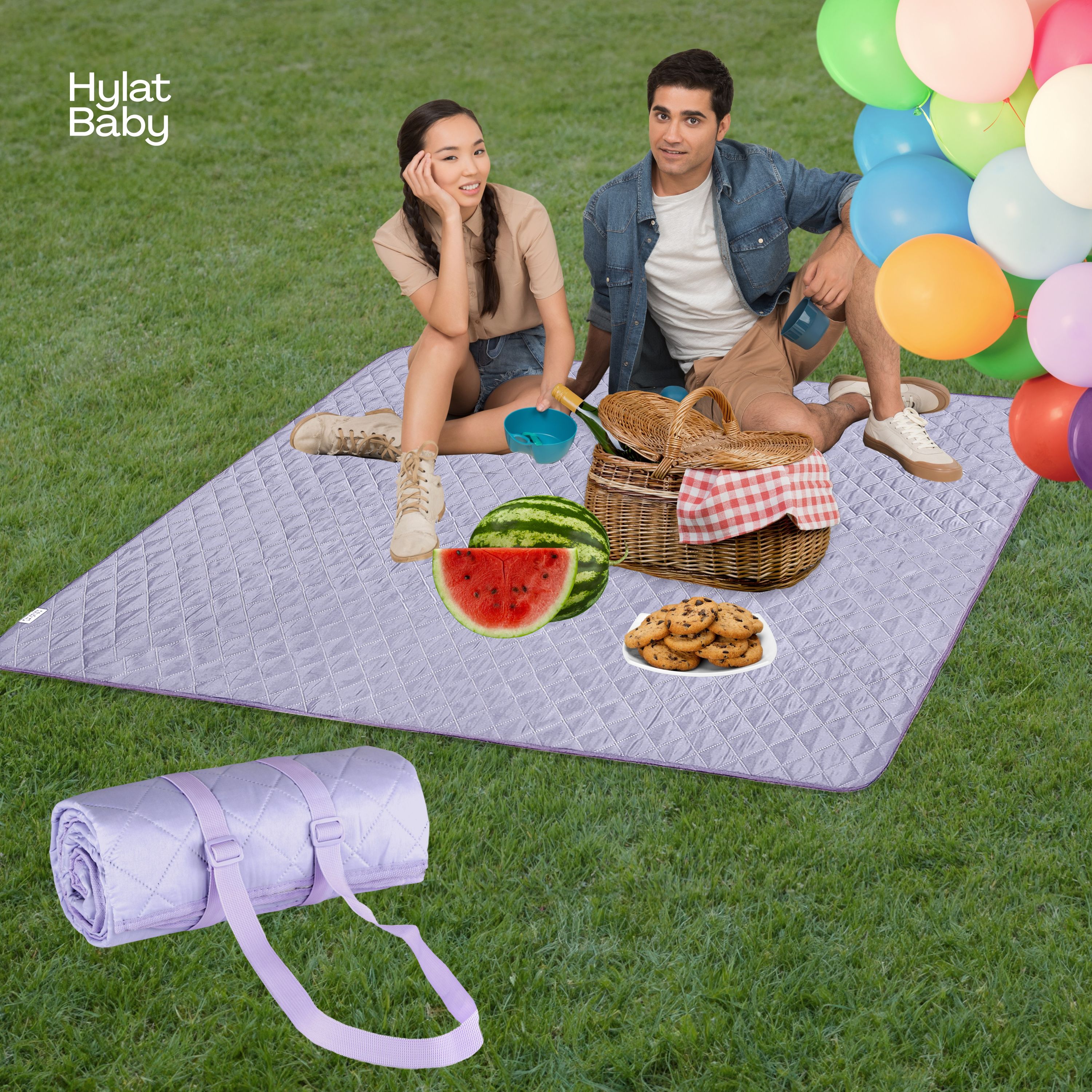Promise Babe Picknickdecke XL – 200,7 X 200,7 Cm, Wasserdicht, Faltbar, Inkl. Tragetasche