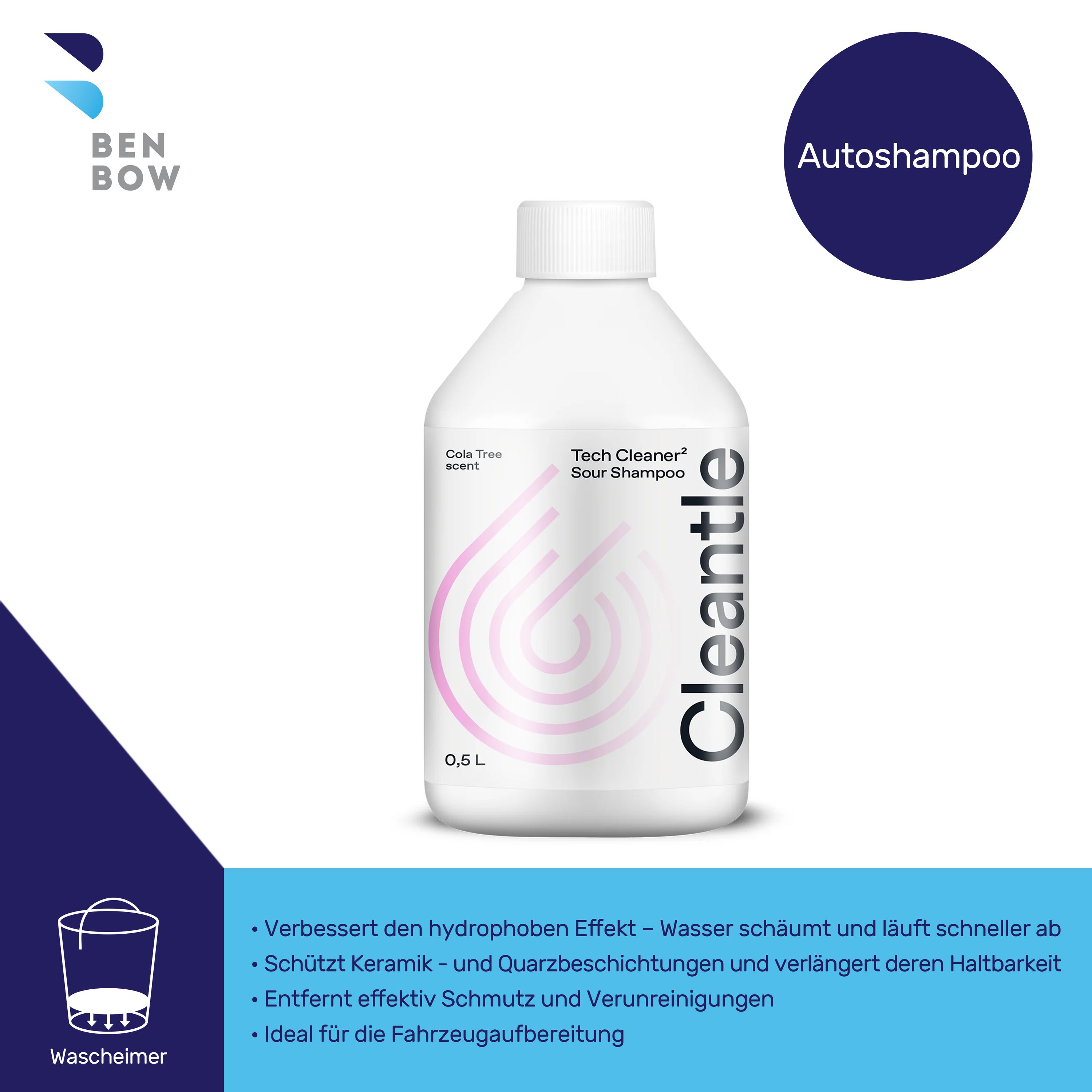 BENBOW Wascheimer 20 Liter Weiß - Robuster Eimer Für Auto- Und Gartenarbeit