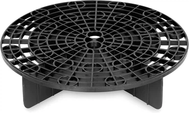 BENBOW Premium Set: Wascheimer 20L Weiß|Schwarz, Deckel, Schmutzsieb, Eimerwagen