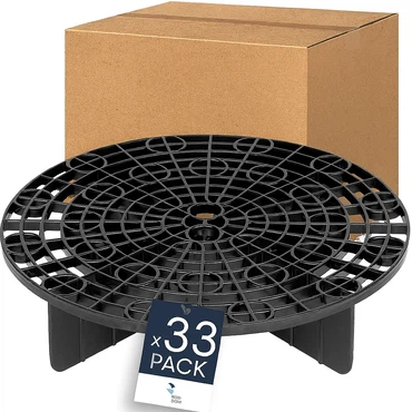 BENBOW Premium Set: Wascheimer 20L Weiß|Schwarz, Deckel, Schmutzsieb, Eimerwagen