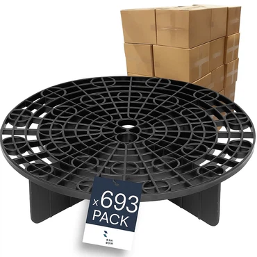 BENBOW Premium Set: Wascheimer 20L Weiß|Schwarz, Deckel, Schmutzsieb, Eimerwagen