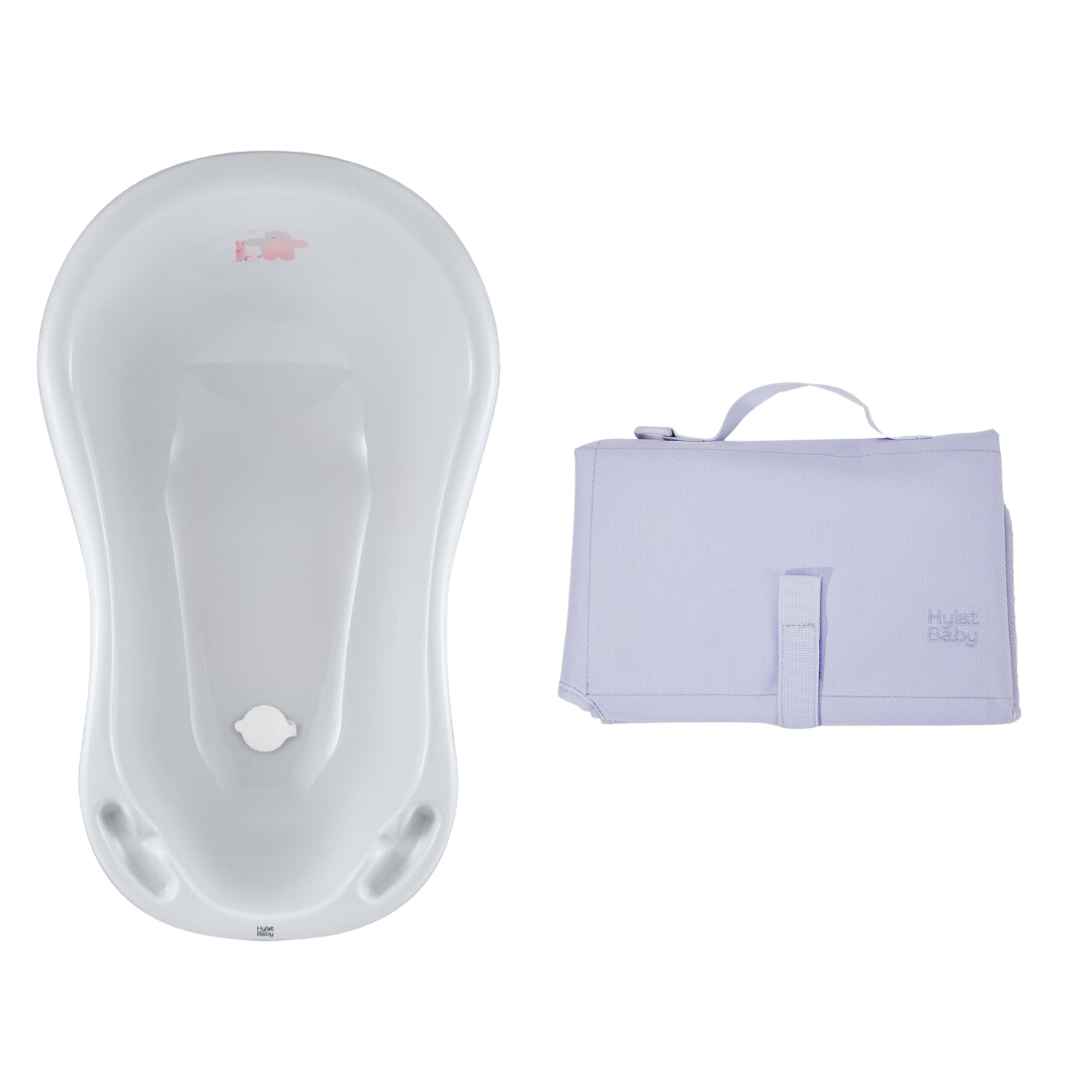 Hylat Baby Babybad met houder, badstoel, afvoergarnituur, toiletbril, potje, kinderopstapje, TÜV Rheinland-certificaat, ideaal voor verzorging en hygiëne, collectie Lite