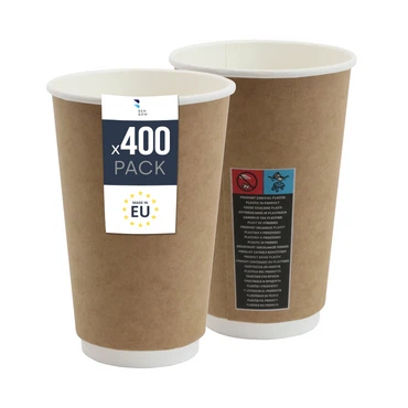Benbow Thermobecher aus Papier – Recycelbar 250/300/400-ml-Einweg-Pappbecher für Heißgetränke wie Kaffee, Tee und Glühwein