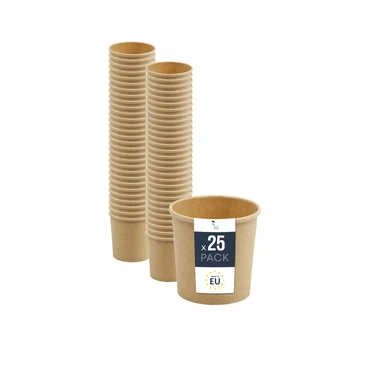 BenBow Einweg-Papierbehälter mit Deckel 350/470/500/870 ml, Schüsseln Geeignet für Heiße und Kalte Speisen, Auslaufsicher