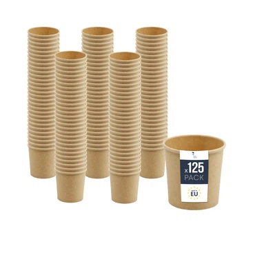 BenBow Einweg-Papierbehälter mit Deckel 350/470/500/870 ml, Schüsseln Geeignet für Heiße und Kalte Speisen, Auslaufsicher