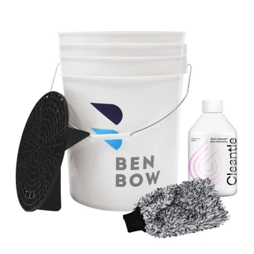 BenBow: Autowäsche-Set: 20-Liter-Wascheimer mit Zubehör