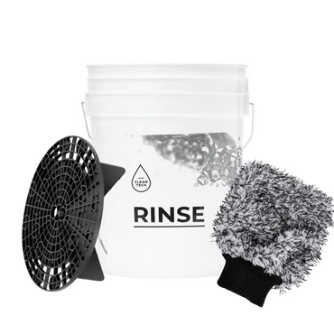 Cleantech Autowäsche-Set: 20-Liter-Wascheimer mit Zubehör