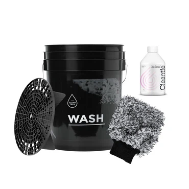 Cleantech Autowäsche-Set: 20-Liter-Wascheimer mit Zubehör