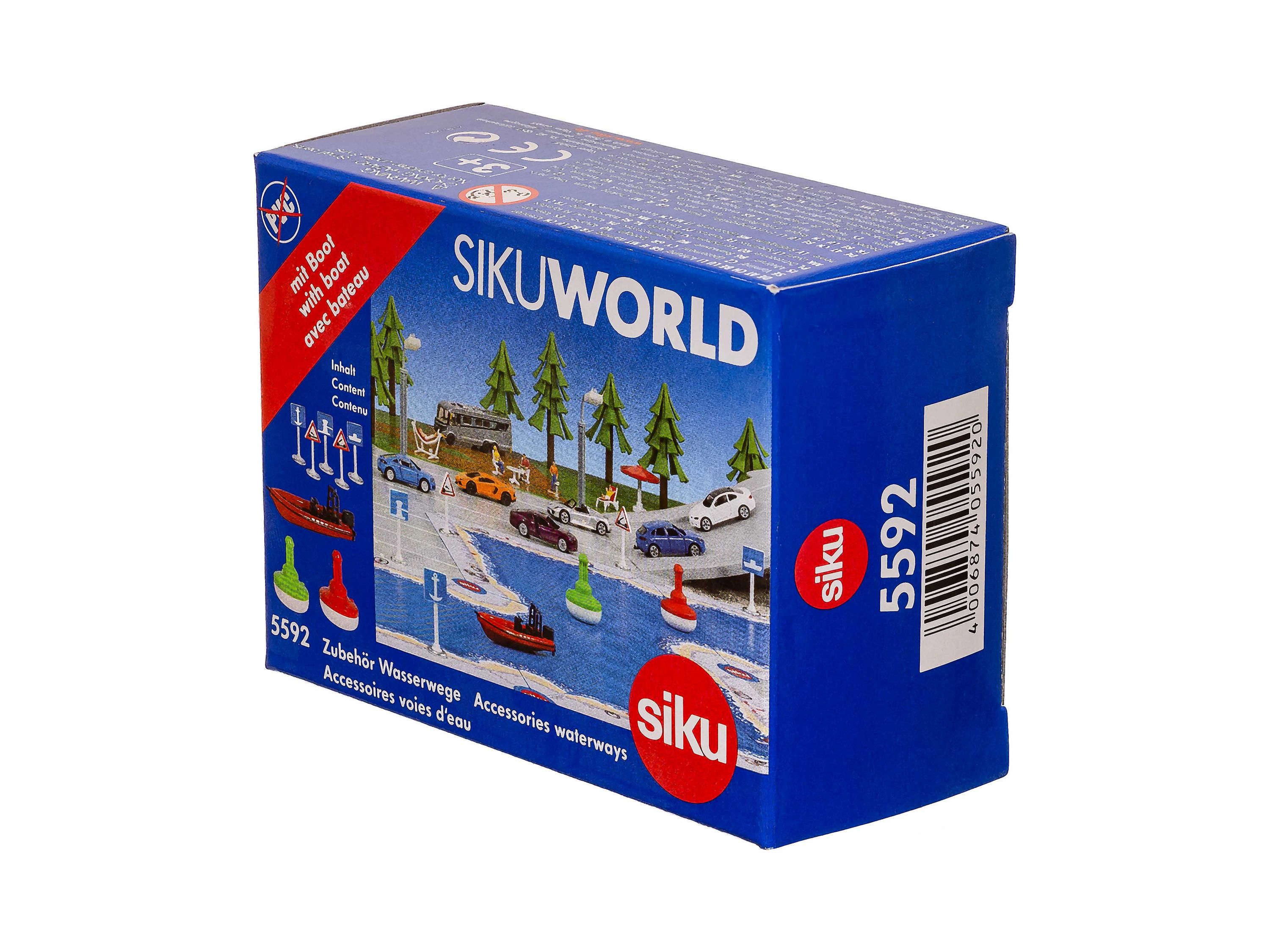 Siku 5592 Zubehör Wasserwege (Schilder, Boot, Boje) OVP - 5592