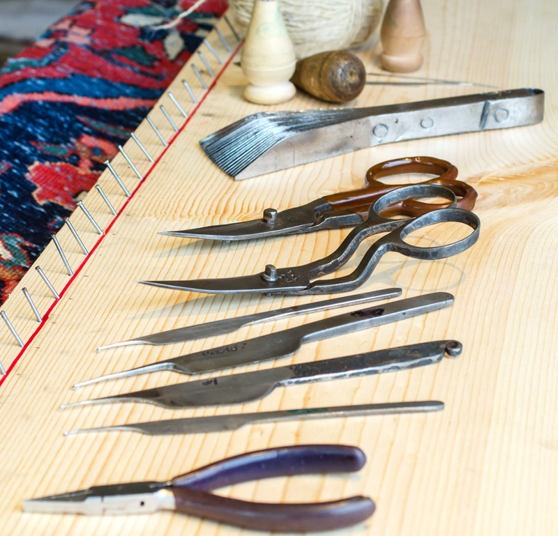 Teppichreparatur Werkzeuge Schere Zange