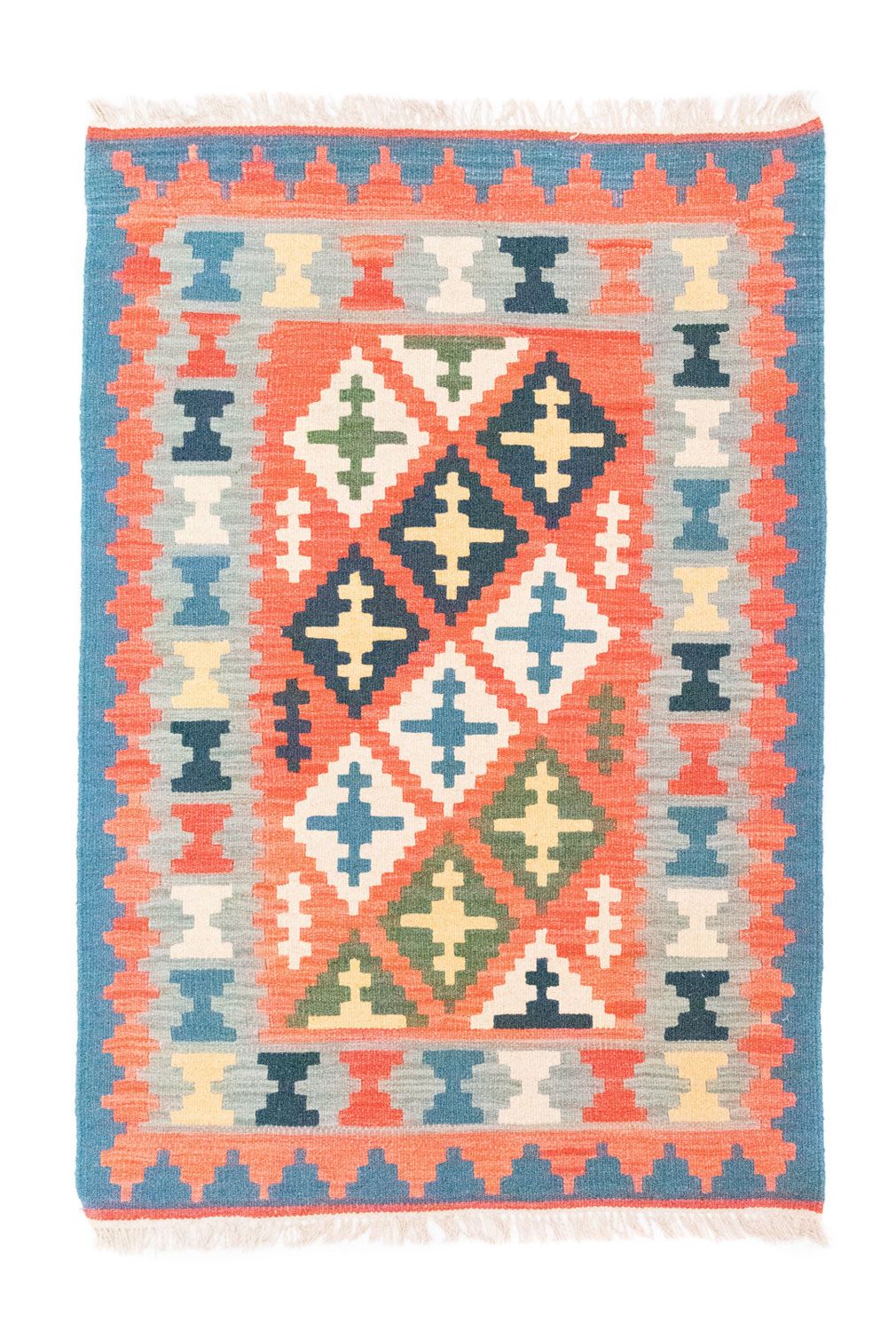 Kelimteppe - Orientalsk - 150 x 104 cm - oransje