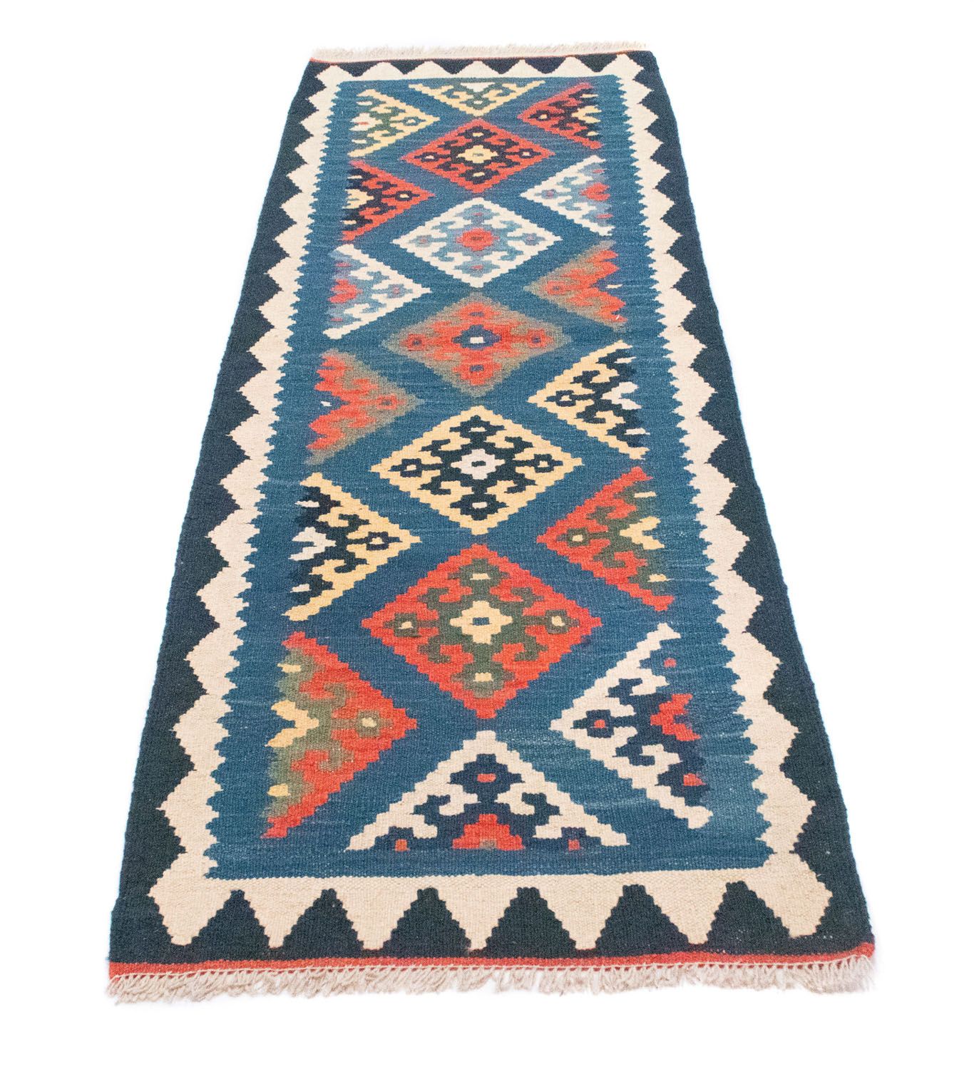 Tapis de couloir Tapis Kelim - Oriental - 201 x 65 cm - bleu