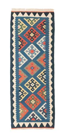 Tapis de couloir Tapis Kelim - Oriental - 201 x 65 cm - bleu