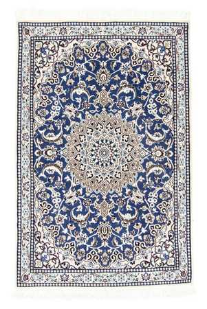 Alfombra persa - Nain - 135 x 89 cm - azul