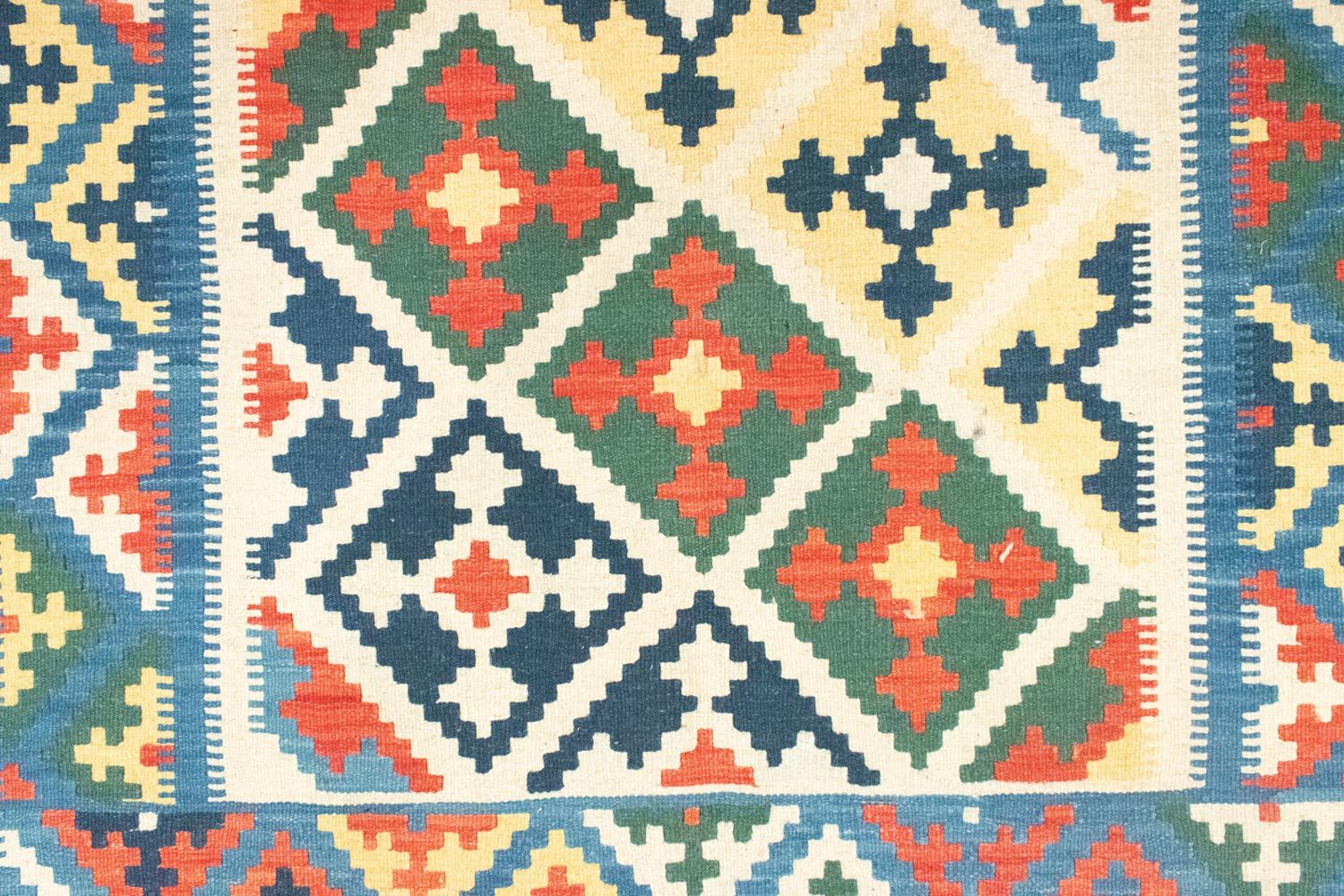 Kelim Carpet - orientalisk matta - 200 x 147 cm - blå