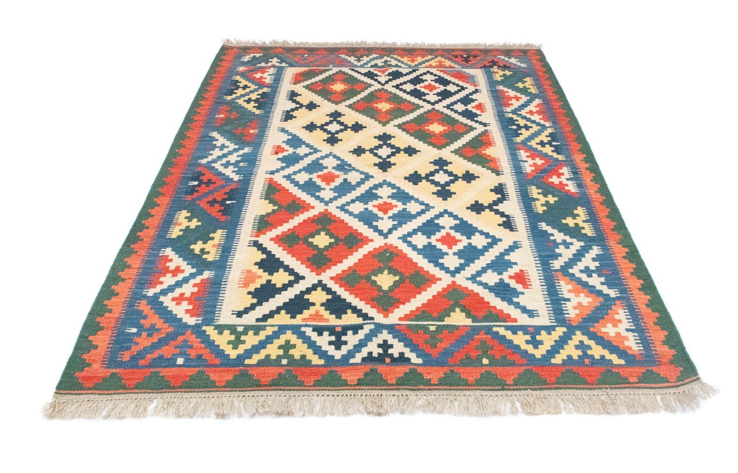 Tapis Kelim - Oriental - 200 x 147 cm - bleu