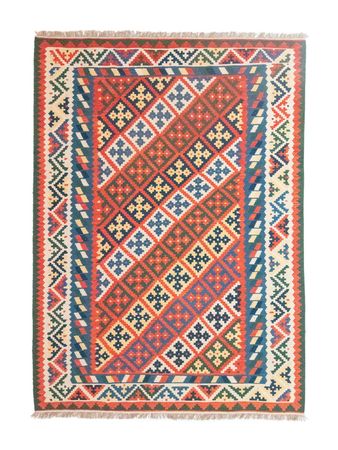 Kelim Carpet - orientalisk matta - 300 x 208 cm - orange