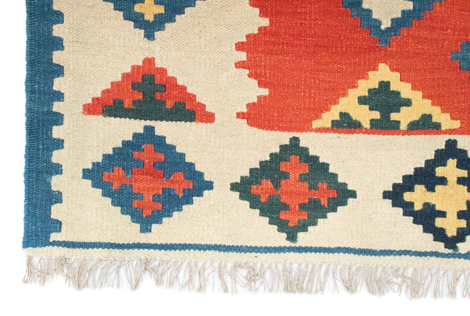 Kelim Carpet - orientalisk matta - 196 x 150 cm - orange