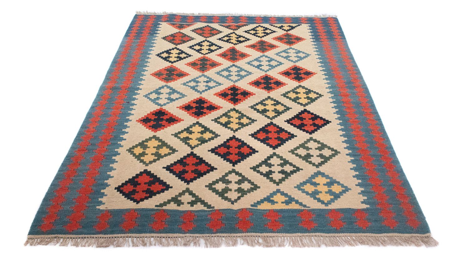 Tapis Kelim - Oriental - 205 x 150 cm - beige