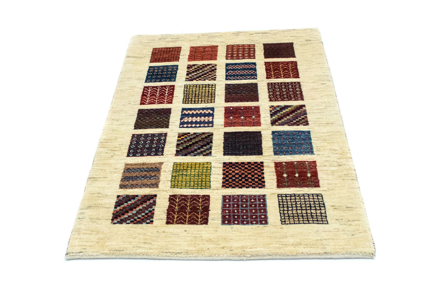 Tapis Gabbeh - Loribaft Persan - 132 x 86 cm - multicolore