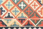 Kelimský koberec - Orientální - 144 x 110 cm - oranžová