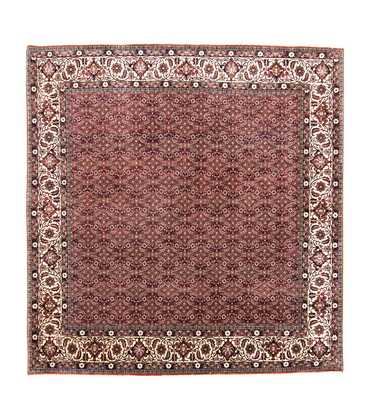 Tapis persan - Bidjar carré  - 210 x 203 cm - rouge