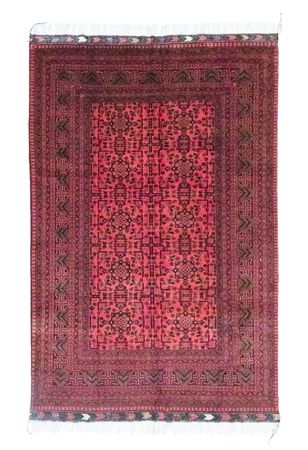 Tapis afghan - Kunduz - 299 x 200 cm - rouge