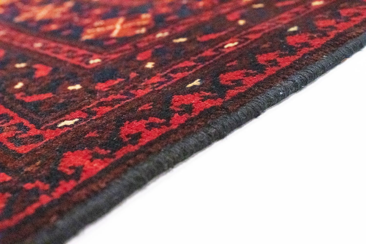 Tapis afghan - Kunduz - 298 x 199 cm - rouge