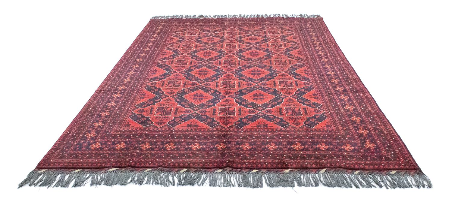 Alfombra afgana - Kunduz - 298 x 199 cm - rojo