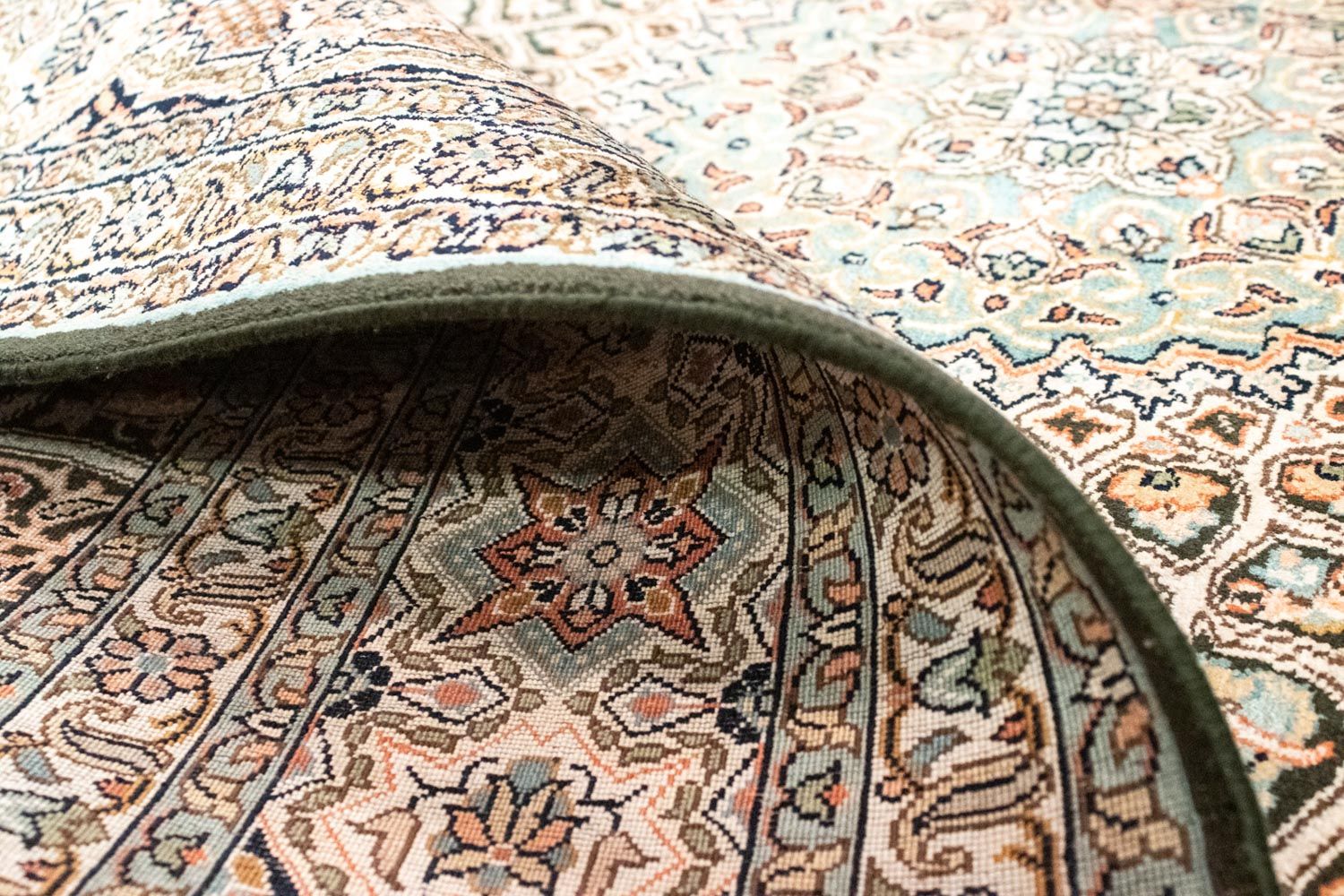 Zijden tapijt - Kashmir Silk - 280 x 185 cm - bruin